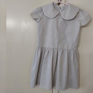 Dotti Light Gray Peter Pan Collar Casual Dress